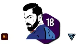 Virat Kohli Vector Art By me @simplyillustt