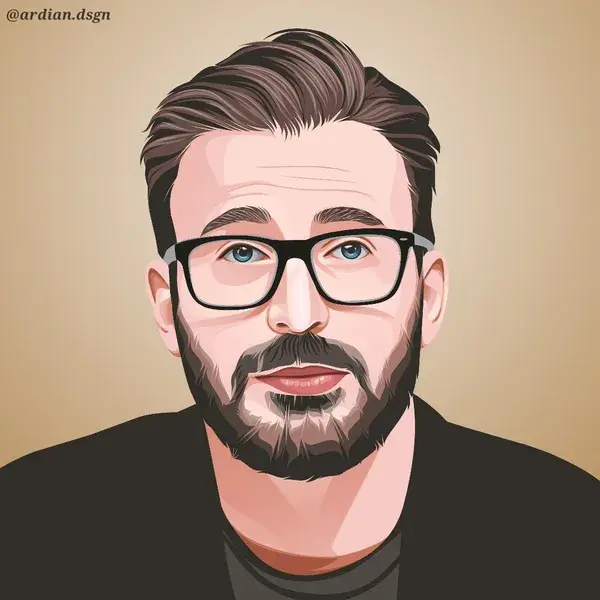 Chris Evans | Vector portrait | Vexel Art