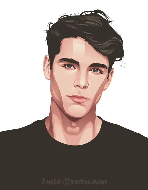 Illustration based Cartoon Vector Portrait