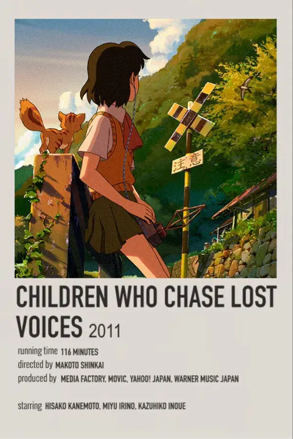 Children Who Chase Lost Voices Minimalist Anime Poster