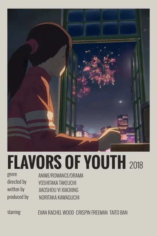 Flavors of youth anime minimalist Poster