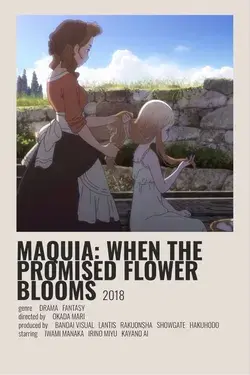 Maquia:when the promised flower blooms minimalist poster