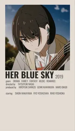 Her Blue Sky Minimalistic Poster - Aoi