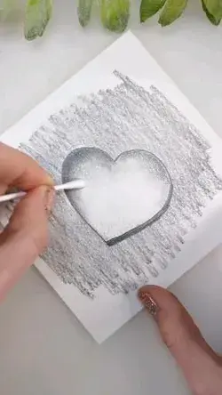 Easy Water Drop Heart Pencil Drawing