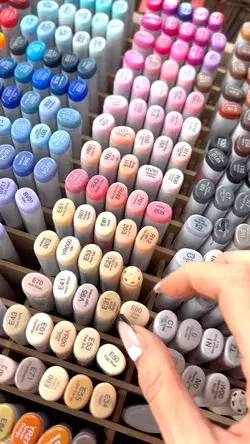 Colorful markers artwork