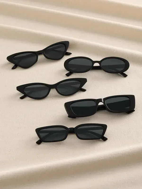 5pairs Cat Eye Fashion Glasses