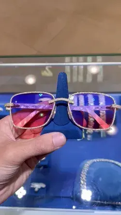 These Groovy Custom Diamond Sunglasses are a Blast to the Past