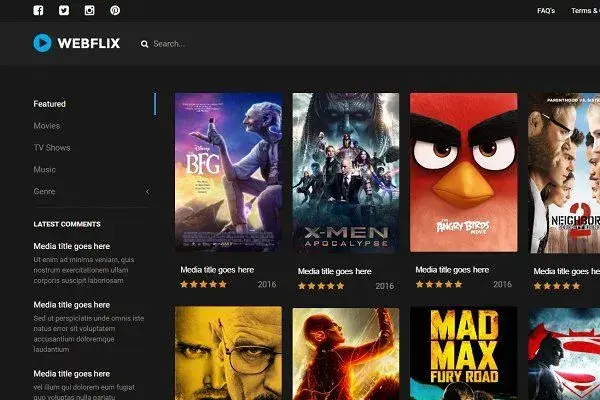 Webflix - Streaming Media Theme