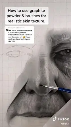 how to use graphite powder & brushes for realistic skin texture