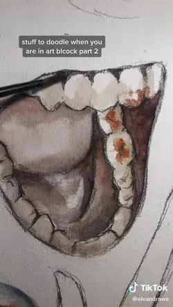 Mouth and teeth drawing