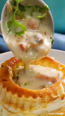 Clam Chowder Stuffed "Biscuits"