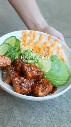 HONEY SOY SALMON BOWL!