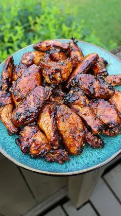 Maple Peach Sticky Wings Recipe!