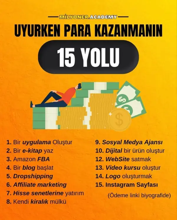 Uyurken para kazanmanın 15 yolu