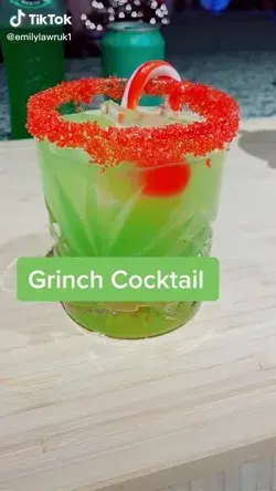 Christmas holiday grinch cocktail