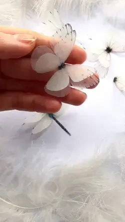 White Silk Butterflies