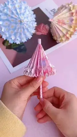 DIY ORIGAMI UMBRELLA | PAPER CRAFT