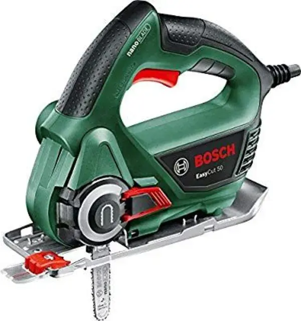 Bosch Home and Garden EasyCut 50 saw (500 W, NanoBlade technology, saw blade, protective cap, splinter guard, in carrying case) : Amazon.co.uk: DIY &amp; Tools