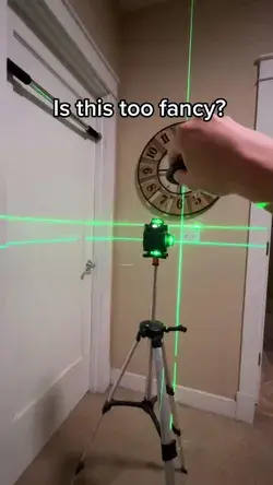 This laser shines automatic level lines, automatic plumb lines, and multiple cross lines for squaring. It also can lock to show angles and has a remote control to change the lines from a far. Is this too fancy? #laser #tools #builder #interiordesign #tech