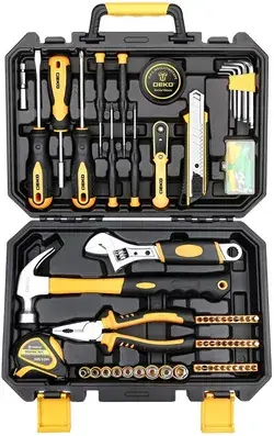 DEKOPRO 100 Piece Tool Set,General Household Hand Tool Kit,with Plastic Toolbox Storage Case for Handyman,Home Maintenance - Amazon.com