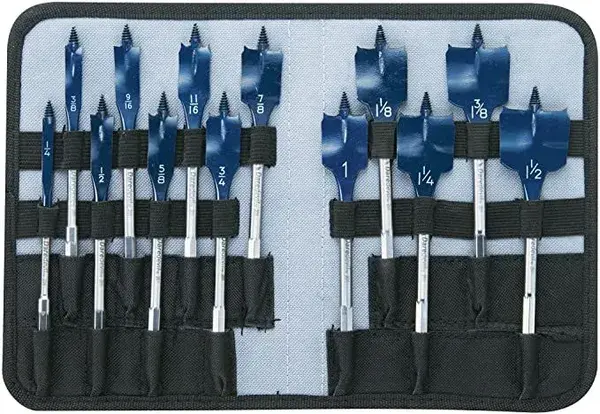 Amazon.com: BOSCH DSB5013P 13-Piece Assorted Set Daredevil Spade Bits with Included Pouch, 1/4 In. Hex Shank Ideal for Fast Drilling Applications in Wood : Everything Else