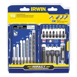 Irwin 1840316 - 19-Piece Impact Drill/Drive Set, Size:Power tool accessories, Multicolor