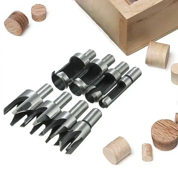 Yakamoz 8 Pieces HSS Taper Claw Type Wood Plug Cutter Drill Bits 16mm 13mm 10mm 6mm Metric (5/8&quot; 1/2&quot; 3/8&quot; 1/4&quot;) - Amazon.com