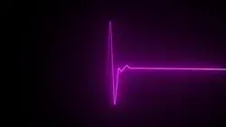 Neon Heartbeat On Black Isolated Stock Footage Video