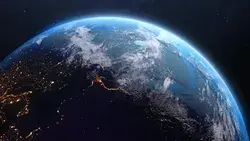 Planet Earth Rotating Animation. Beautiful Stock Footage Video