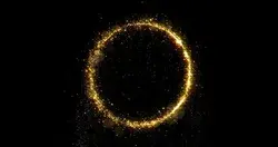 Golden Glitter Circle with Sparkling Stock Footage Video