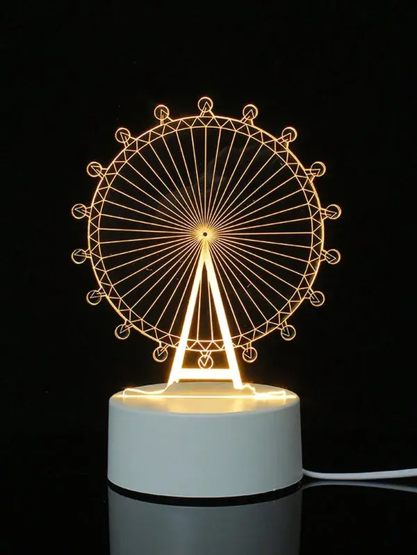 1pc ABS Night Light, Modernist Ferris Wheel Design LED Night Lamp For Bedroom