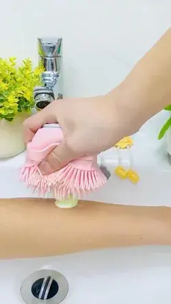 Pet bath massage silicone brush clean beauty