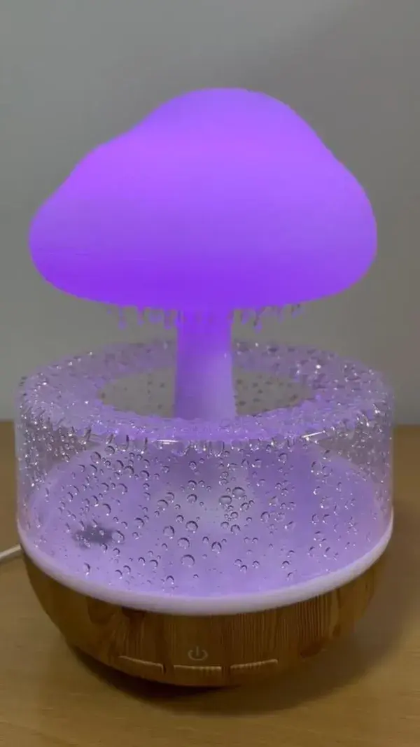 Listen to relaxing rain sounds with this rain cloud humidifier