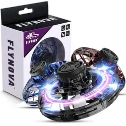 Flying Spinner Mini UFO Drone for Kids, Flying Fidget Spinner UFO Toy Drone, Flying Orb Ball Hand Operated with 360 ° Rotating and LED Lights for Adult and Kids