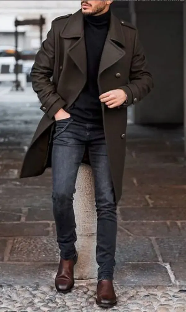 mens thick winter co  mens winter outfits trench coat mens winter coat ukmens winter coat vintage