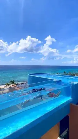 Unique pool design on the Caribbean coast of Mexico