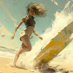 AI Art: Sports: Surf Art