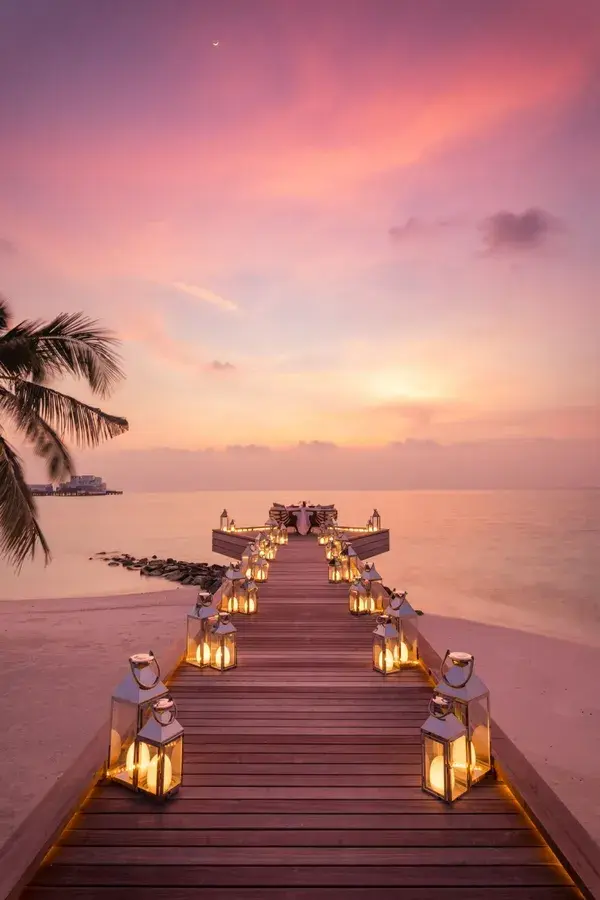 Sunset Dinner in the Maldives