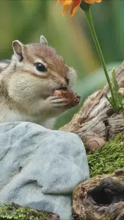 cute squirrel has a big mouth
