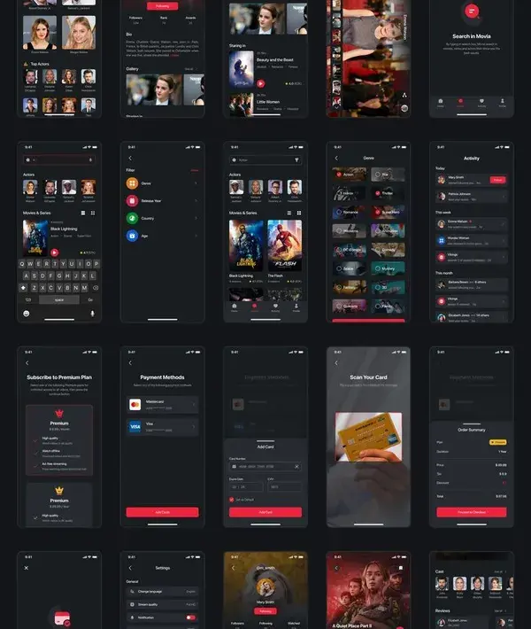 Movia - Movies Streaming App UI Kit High Quality Movies Streaming App UI Kit