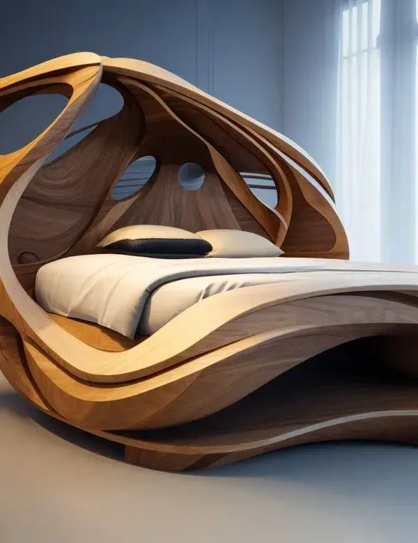 Futuristic Wooden Furniture | Futuristic Wooden Bed |