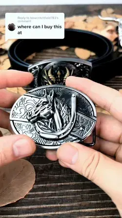 Horse belt buckle with knife