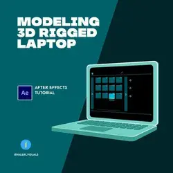 How to make 3D model of a Laptop. After Effect Tutorial