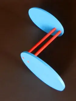Self running ellipses, kinetic toy