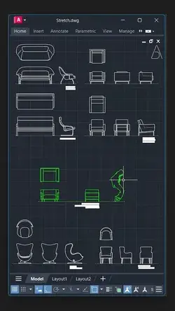 Dynamic Blocks (Stretch) - AutoCAD Tutorials #architecture #autocad