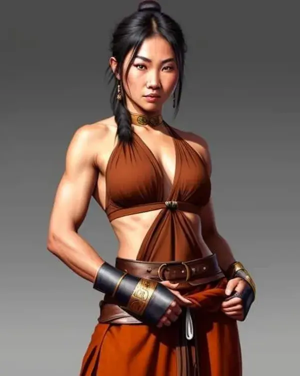 Female monk character art