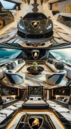 yacht aesthetic - lamborghini interior