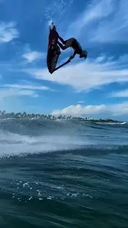 The coolest tricks of pro moto surfer at Bahia, Brazil, How would you describe this stunt?