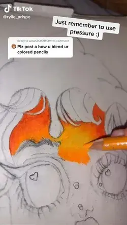 colored pencil blending tutorial - tiktok (@rylie_arispe)