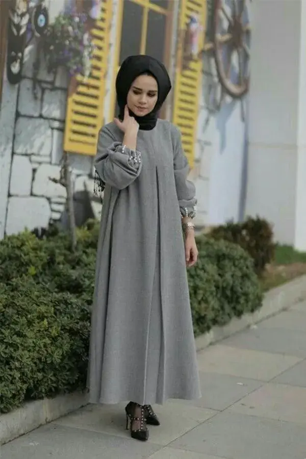 Ultra modern hijab dress, two piece casual wear modest dress